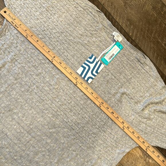 NWT Market & Spruce Reviera Cable Knit Dolman Pullover Grey Size XL - Picture 8 of 11